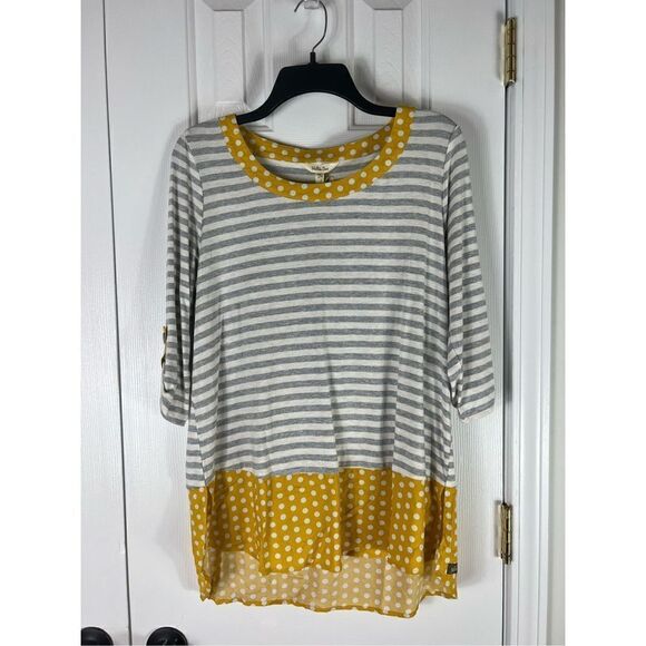 NWT Matilda Jane Tunic Top With Stripes/Polka Dot Womens Size M - Picture 1 of 3